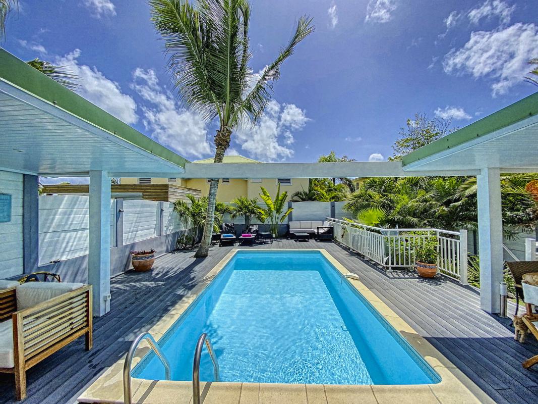 Location Villa 3 chambres Orient Bay St Martin-piscine-4